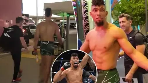 Johnny Walker byl po zápase v UFC vyhozen z areny. Nestihl si navléct ani ponožky