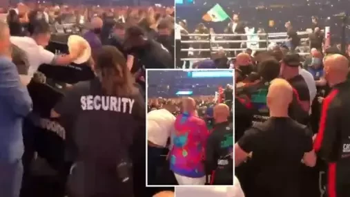 Video: Ochranka brutálně napadla otce boxera Billyho Saunderse. Chtěl jen zkontrolovat synovo zdraví