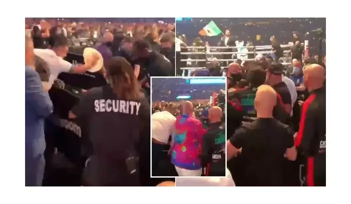 Video: Ochranka brutálně napadla otce boxera Billyho Saunderse. Chtěl jen zkontrolovat synovo zdraví