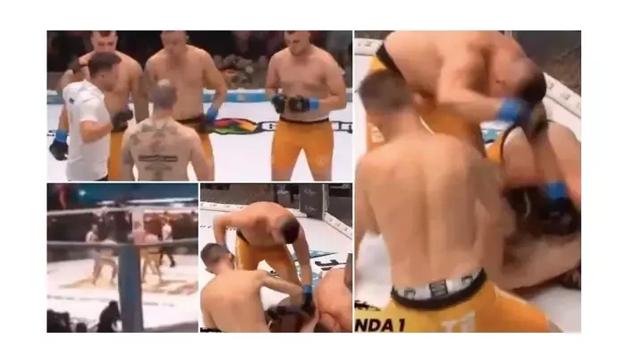VIDEO: V Polsku se zbláznili! Bojovník nastoupil do zápasu proti třem soupeřům najednou! Dostal krutě nařezáno