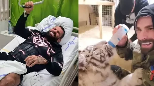 Vánoční zázrak! Karlos Vémola se rychle uzdravil a už dovádí doma se lvy | VIDEO