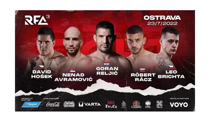 RFA poprvé v Čechách již tuto sobotu! Brichta, Garba nebo chorvatský UFC veterán