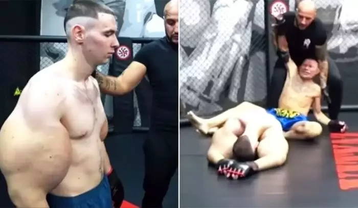 První MMA zápas ruského mladíka napíchaného syntholem skončil fiaskem – VIDEO