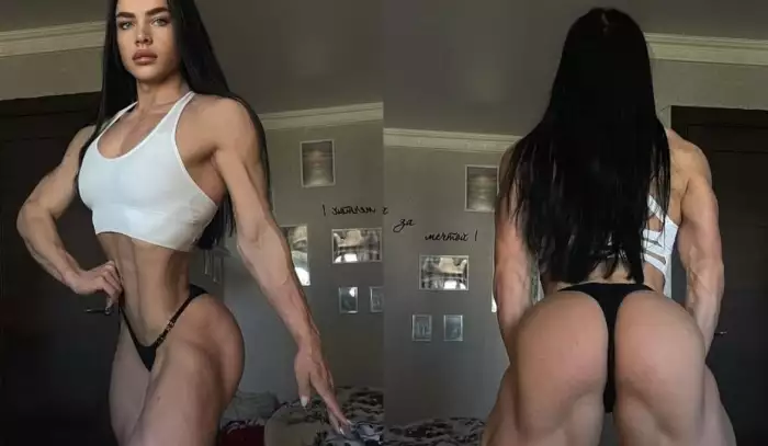 Královna se svlékla do bikin. Ruská kulturistka ukázala impozantní postavu