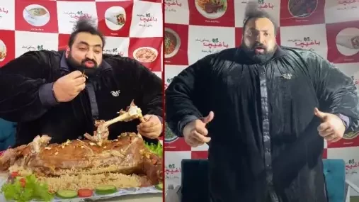 20 kilo masa? Žádný problém! Pákistánský Hulk snědl celé jehně na posezení. Pak se označil za krále