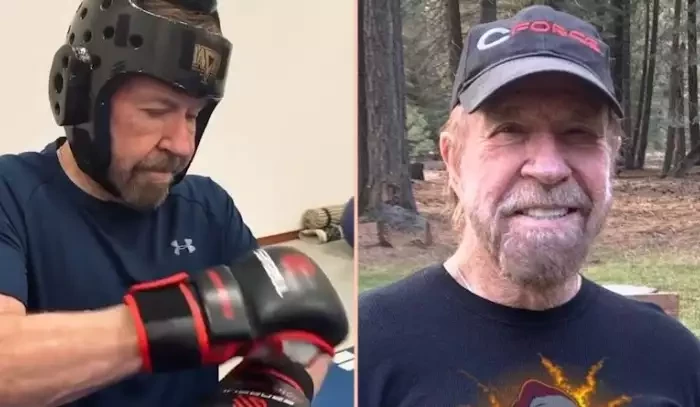 VIDEO: Chuck Norris se i v 83 letech udržuje v kondici. Takto trénuje na svůj nový akční film