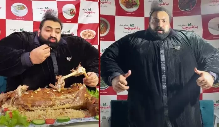 20 kilo masa? Žádný problém! Pákistánský Hulk snědl celé jehně na posezení. Pak se označil za krále